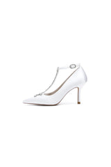 Party Pointed Toe Crystal Strap High Heels Shoes