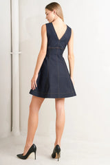 FRESH EDIT DARK DENIM MINI DRESS