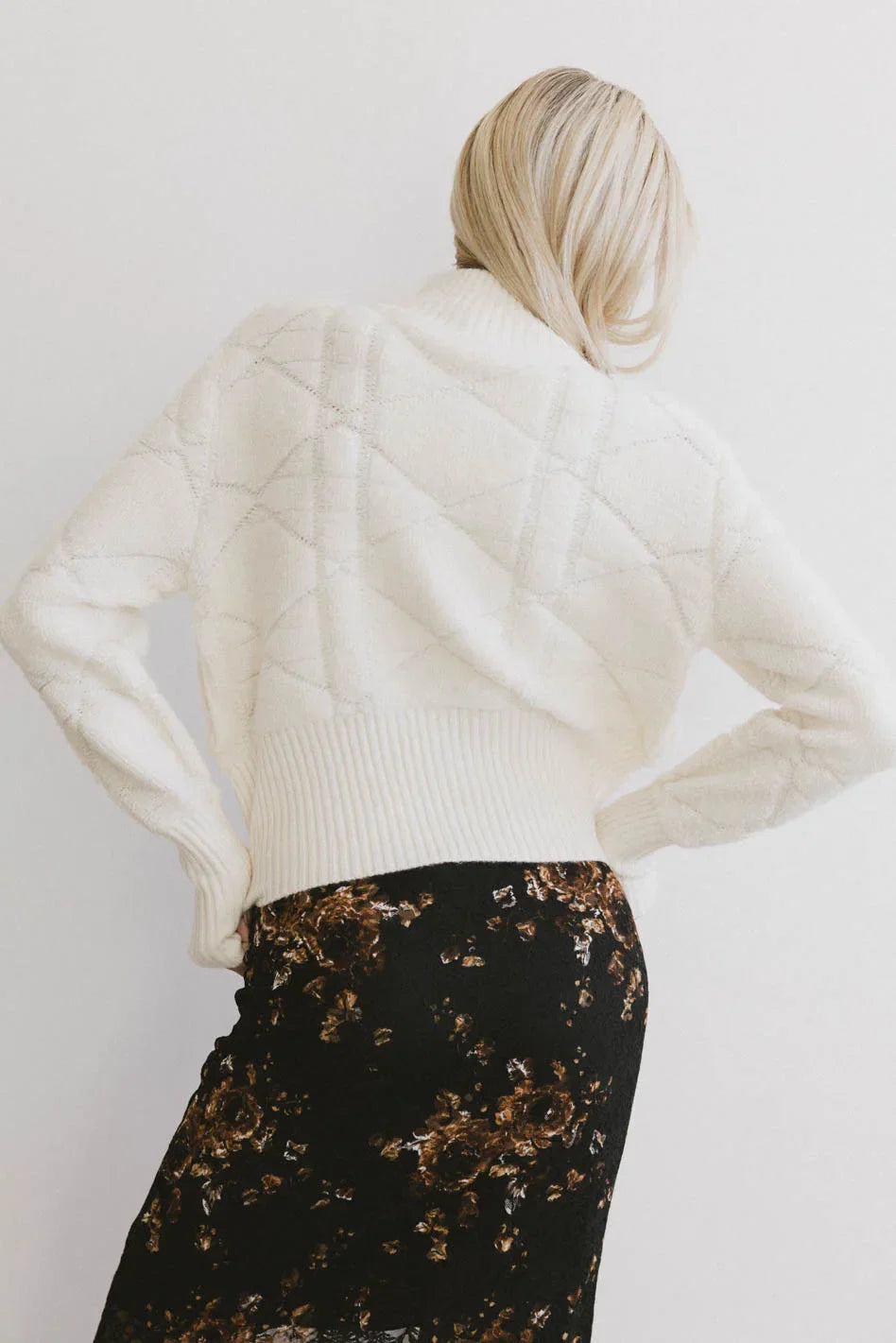 Sheena Quilted Jacket in Ivory FINAL SALE