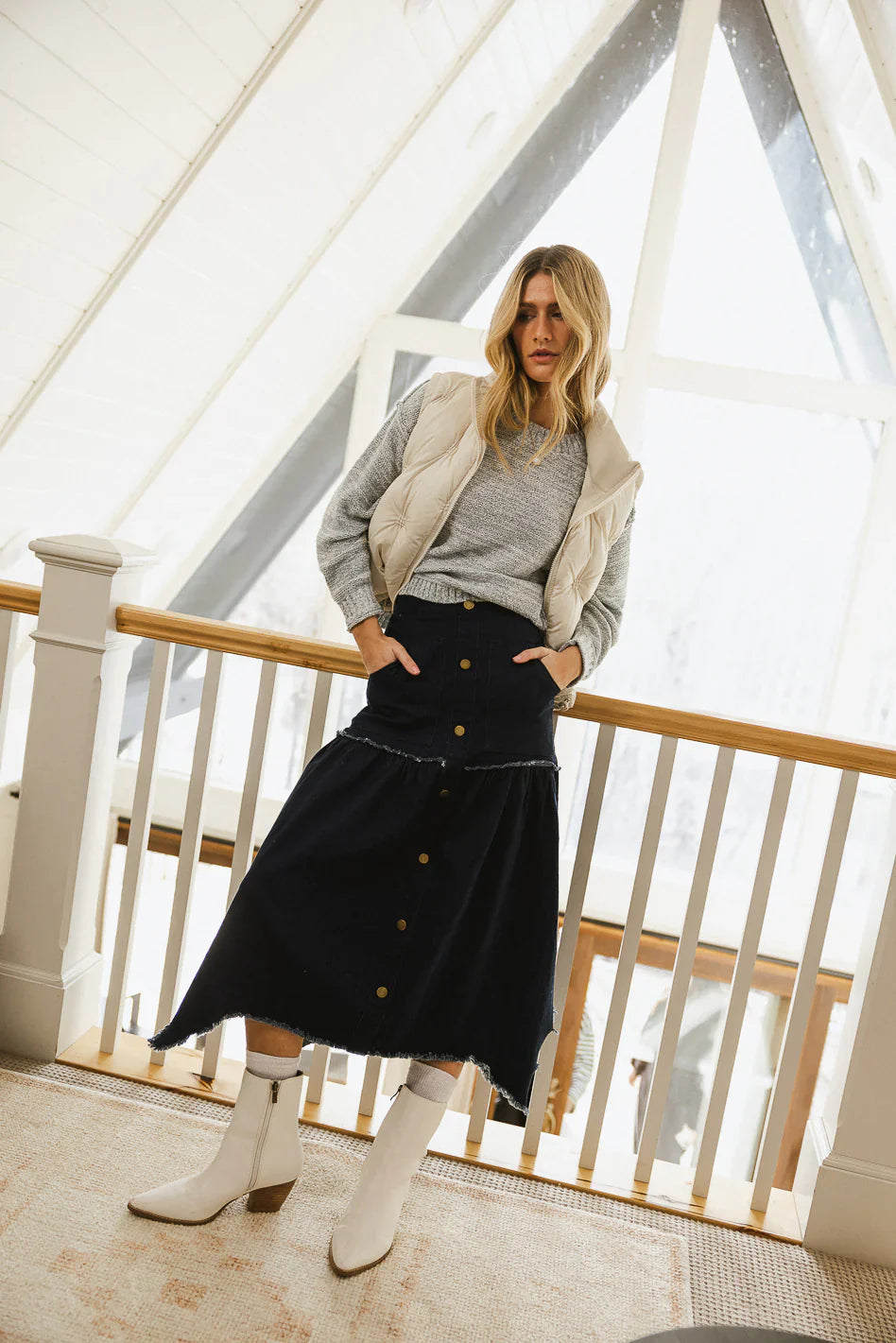 Nicole Knit Sweater in Blue FINAL SALE