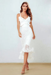 Leanne Midi Dress WHITE