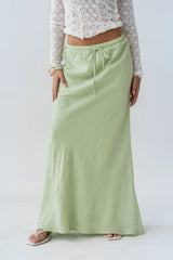 Marty Floral Maxi Skirt in Green