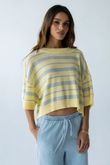 Katelyn Cropped Sweater Tee