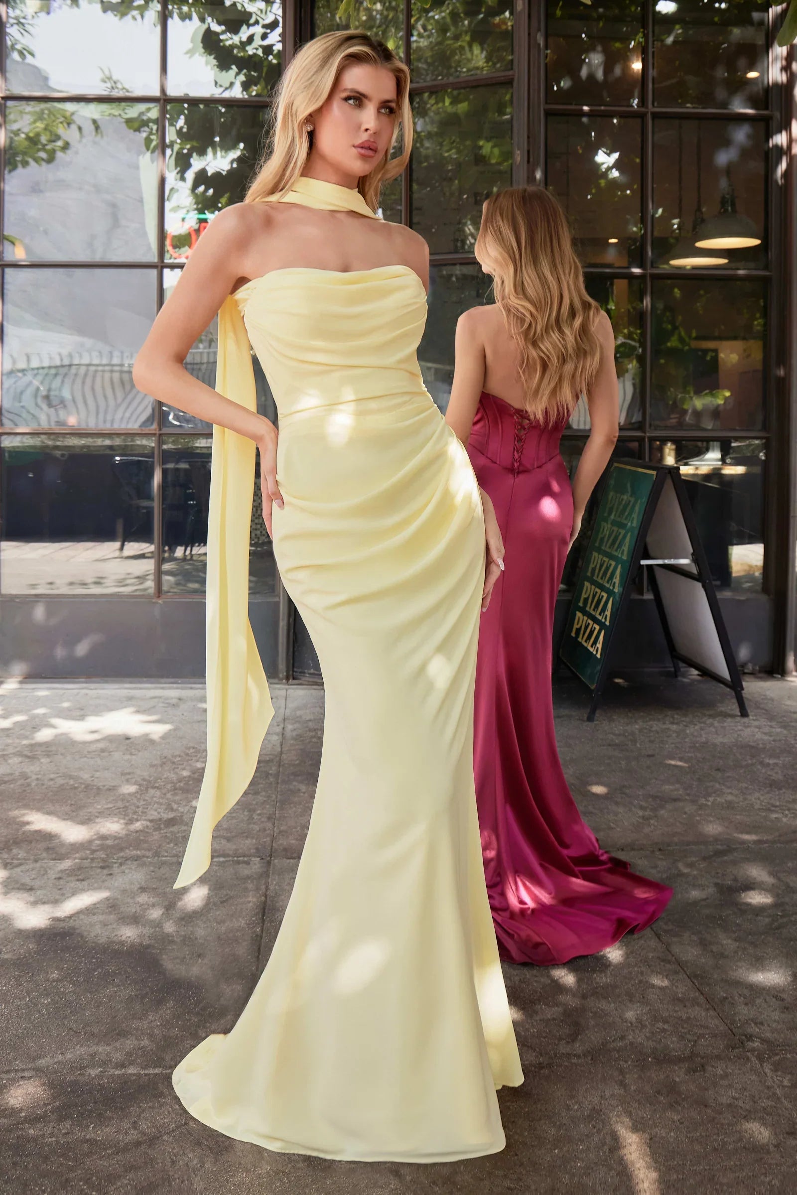 Caitlin Gown Convertible Tie Chiffon Dress