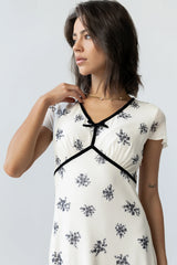 Neo Mesh Maxi Dress in Ivory