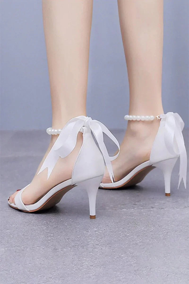 Elegant Open Toe Ankle Strap Stiletto Sandals