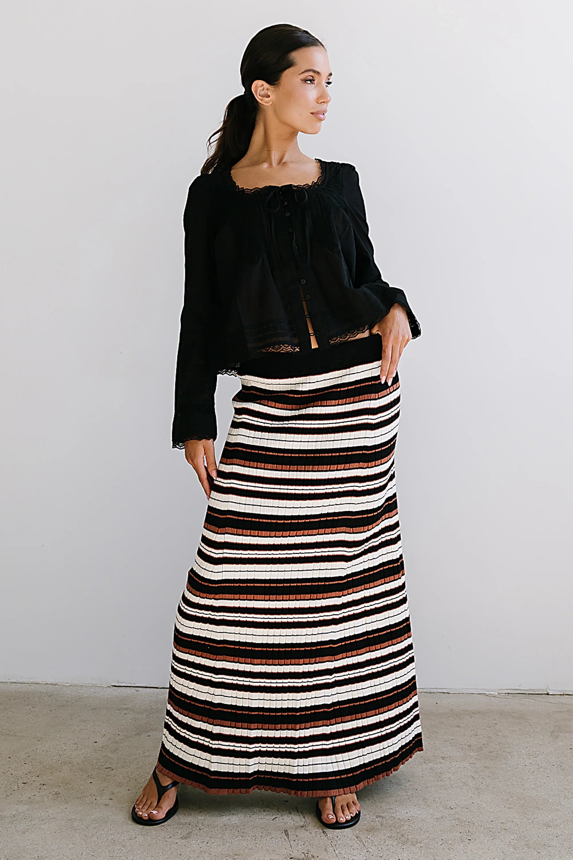 Anne Striped Maxi Skirt test product