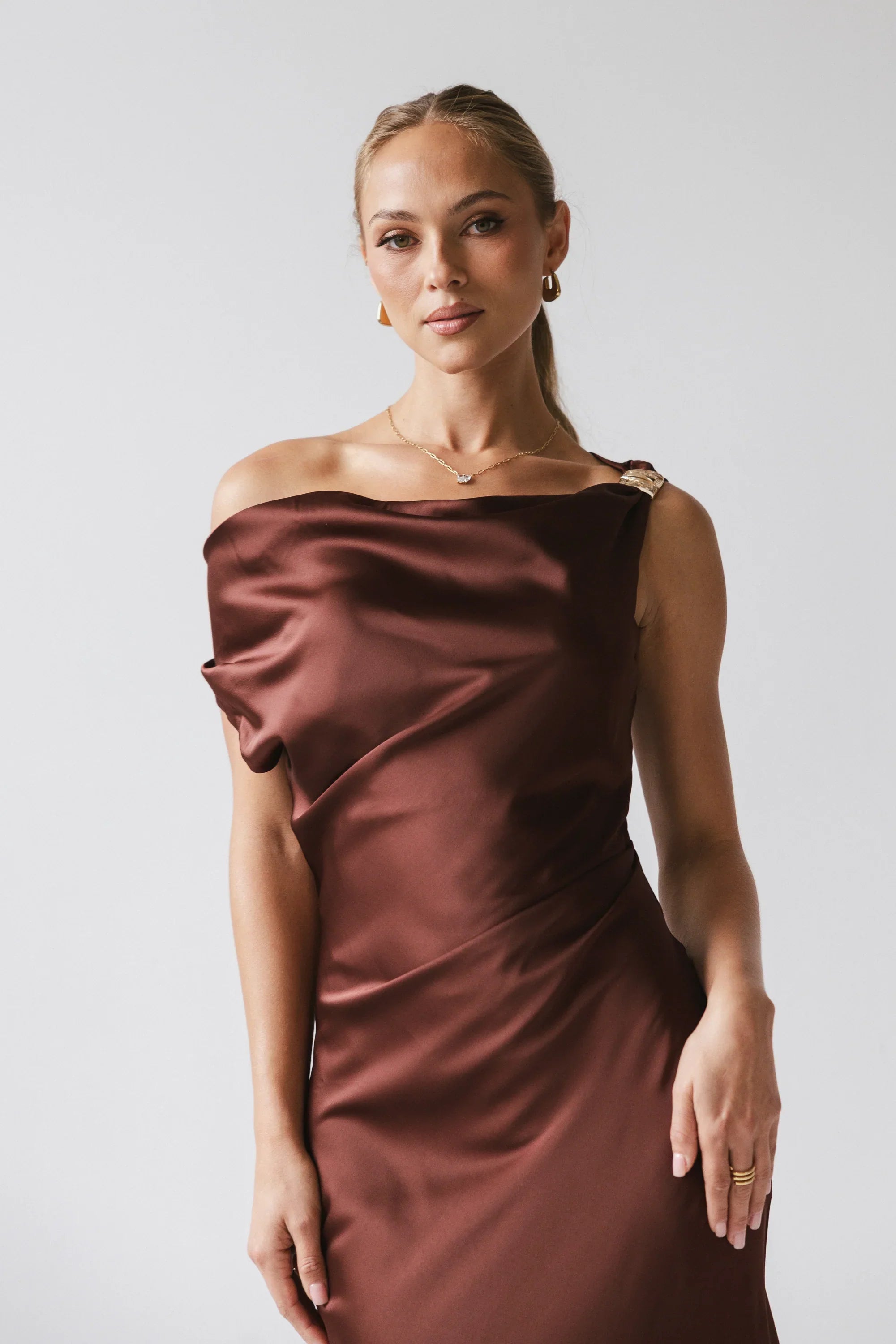Marcella Satin Midi Dress