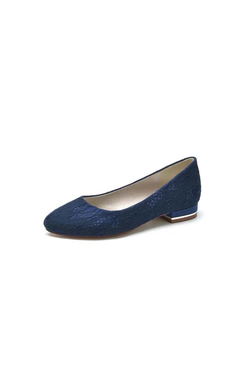 Lace Round Toe Flats