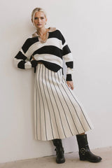 Akari Striped Sweater in Ivory FINAL SALE