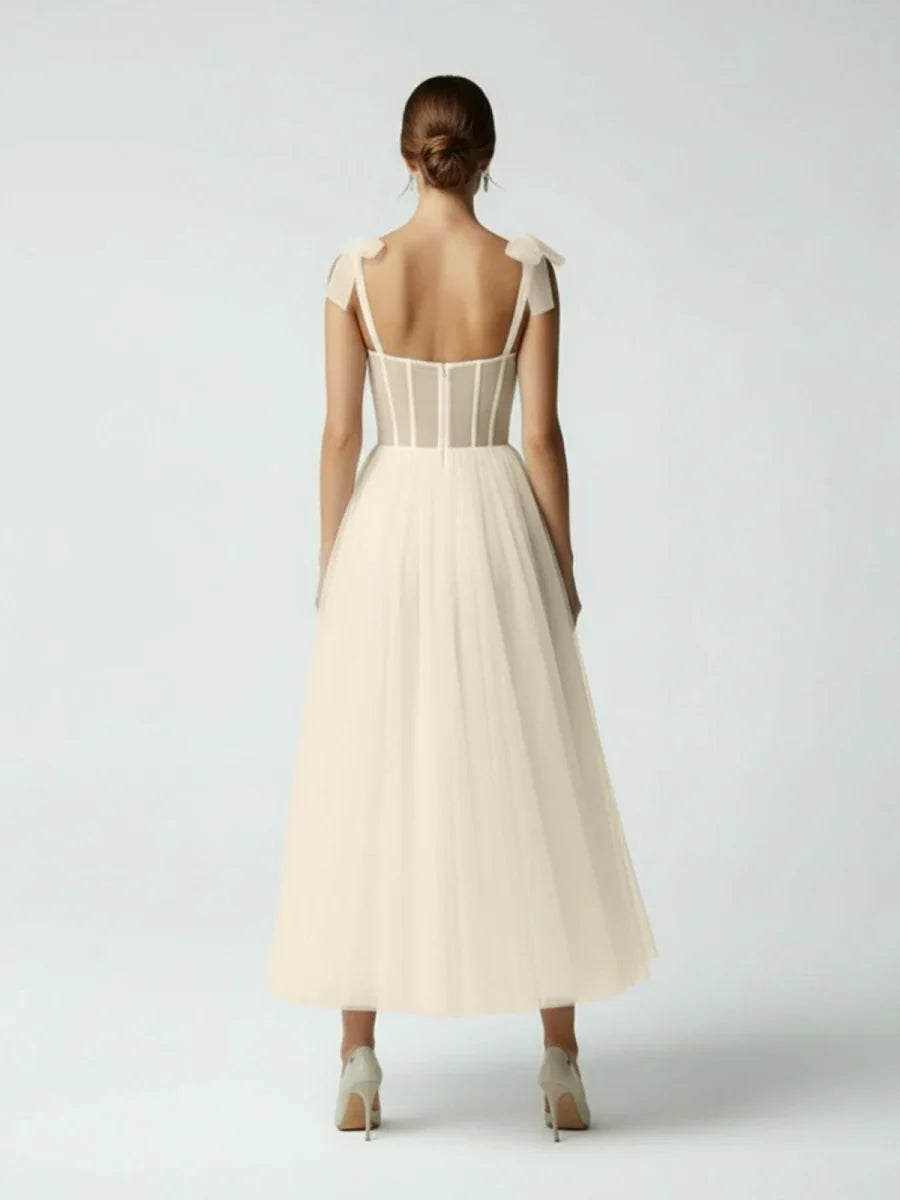 Sex Short White Wedding Dresses With Tulle Tea Length