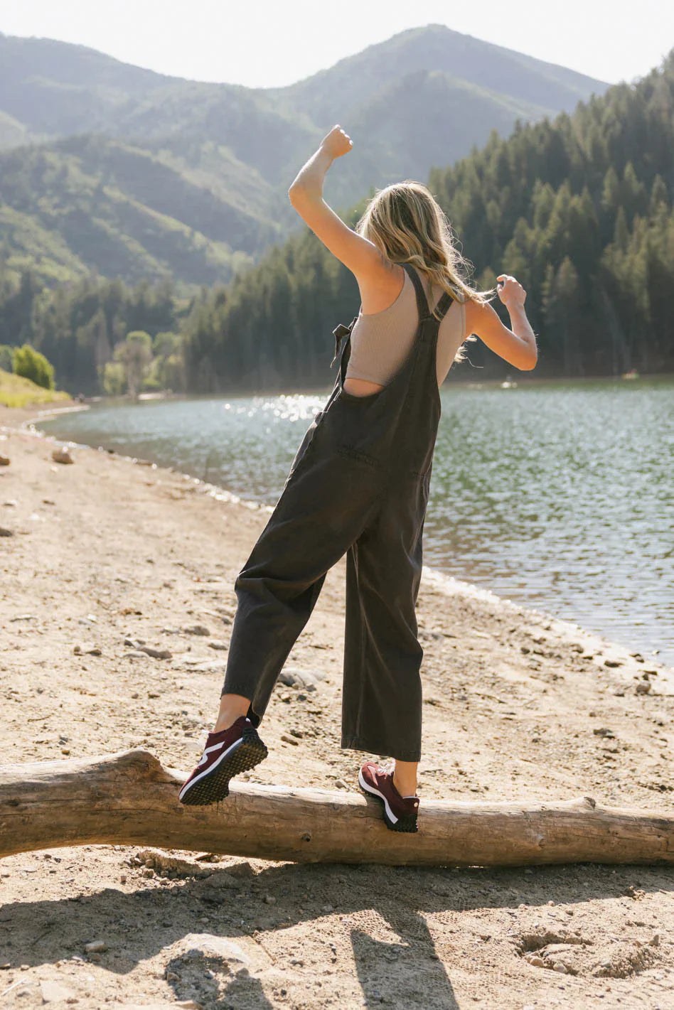 Isaura Tie Overalls in Black FINAL SALE