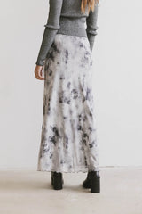 Chandler Abstract Maxi Skirt in Grey FINAL SALE