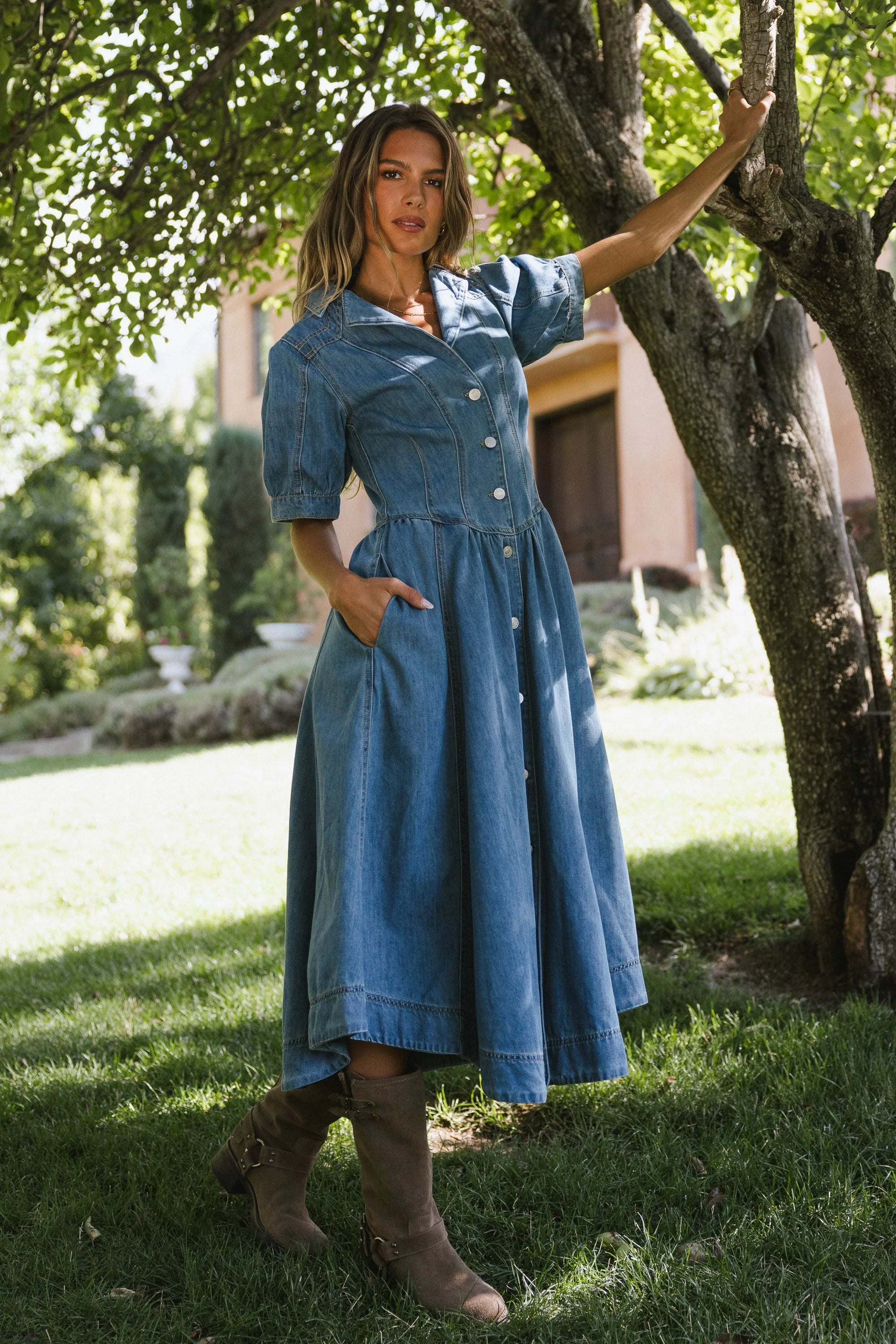 Mylie Denim Maxi Dress FINAL SALE