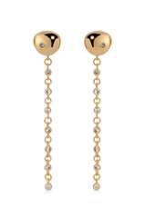 Polished Pebble Linear Chain Earrings