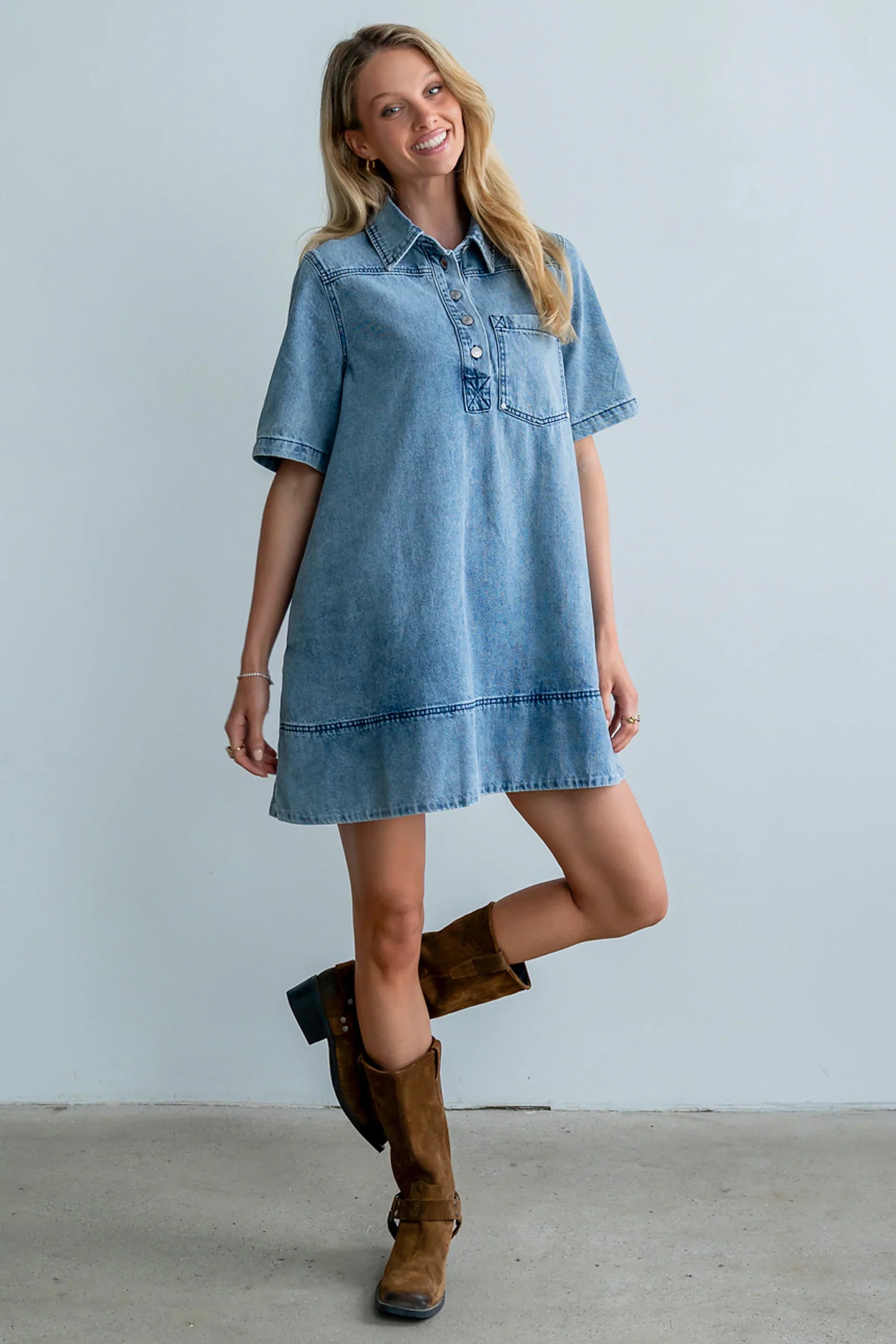 Julia Denim Midi Dress