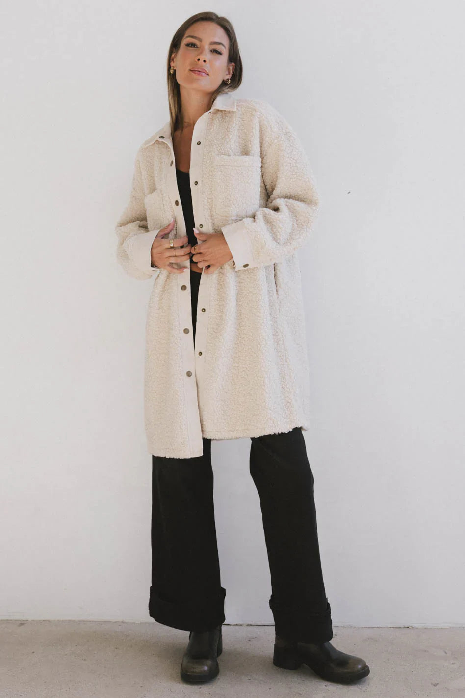 Milandra Sherpa Long Jacket FINAL SALE