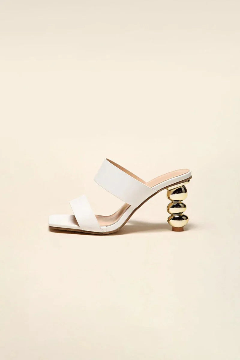 Square Toe Shaped Gourd High Heels