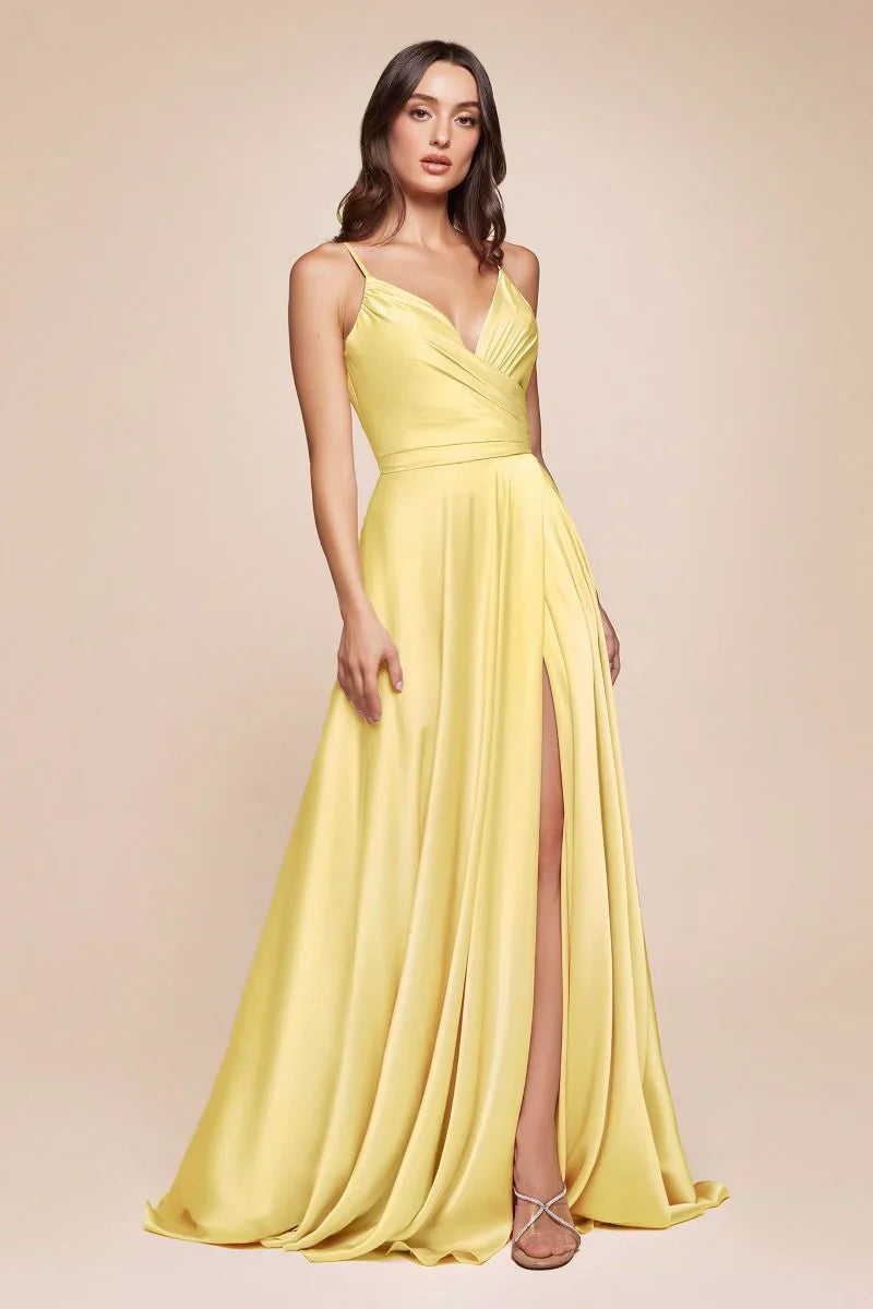 ERICA GOWN SOFT SATIN A LINE DRESS