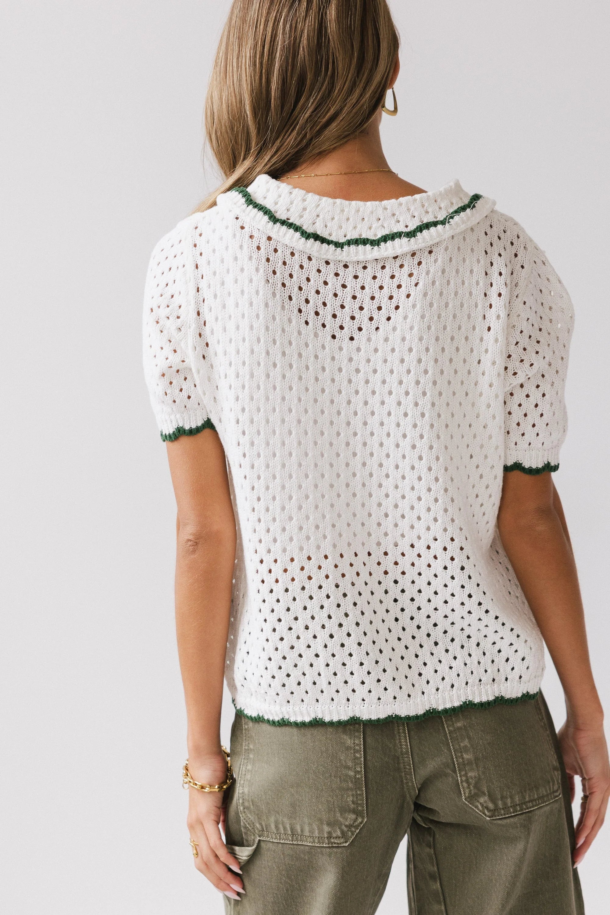 Jaida Contrast Knit Top