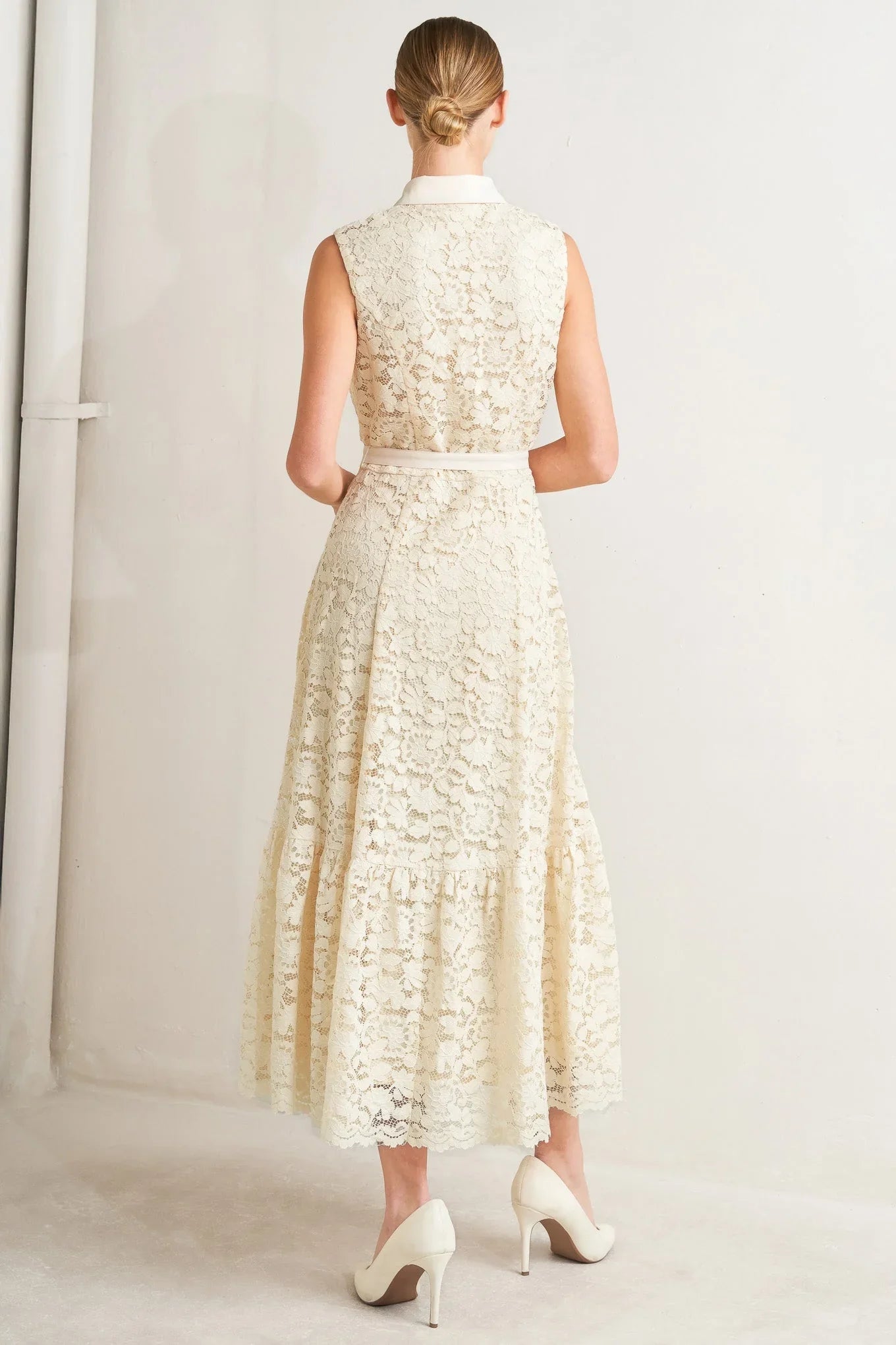 PURELY ROMANTIC LACE MIDI DRESS FINAL SALE