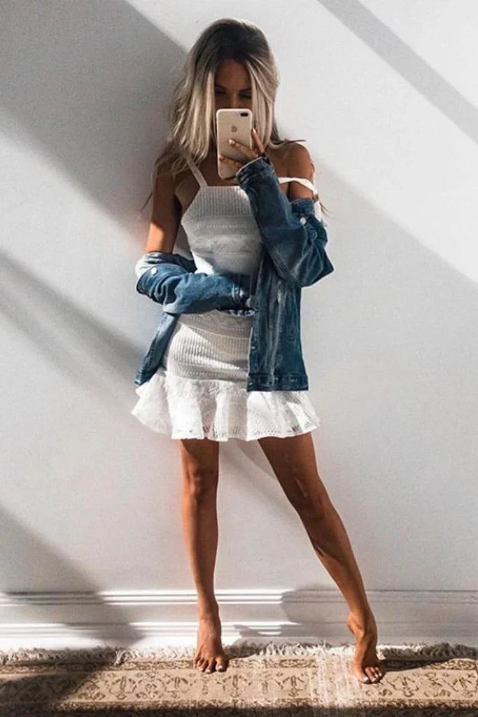 The Shona Dress White Mini Dress