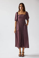Jersey Polka Dot Midi Dress FINAL SALE