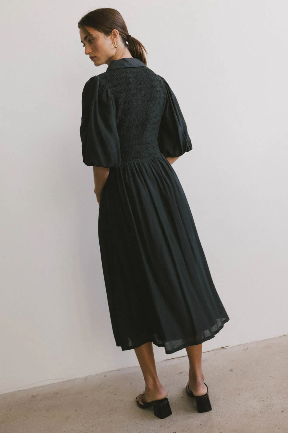 Belen Midi Dress in Dark Teal FINAL SALE