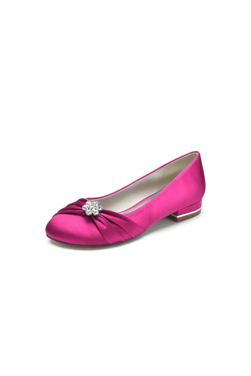 Royal Blue Flats with Rhinestone embellished