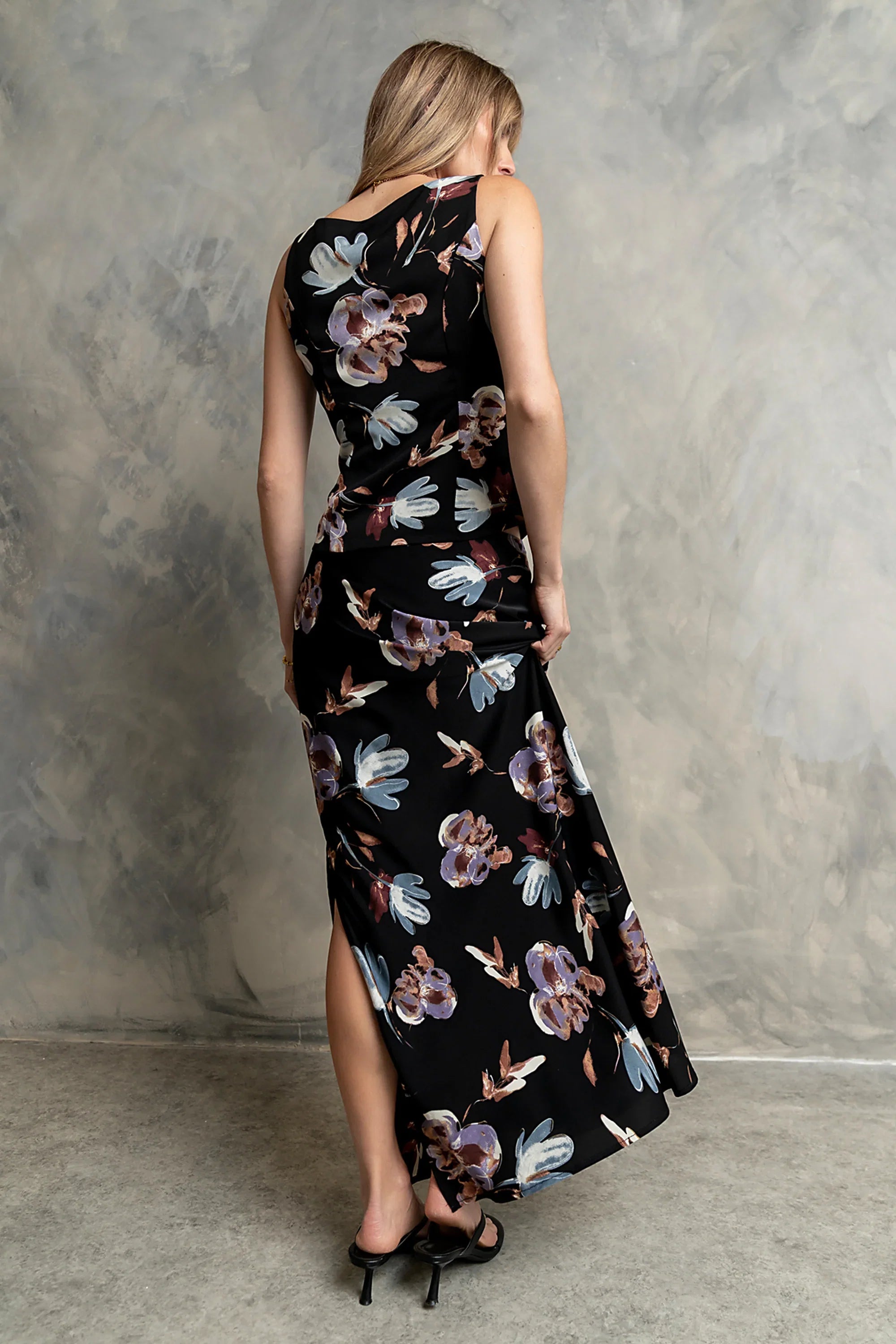 Eden Floral Top in Black