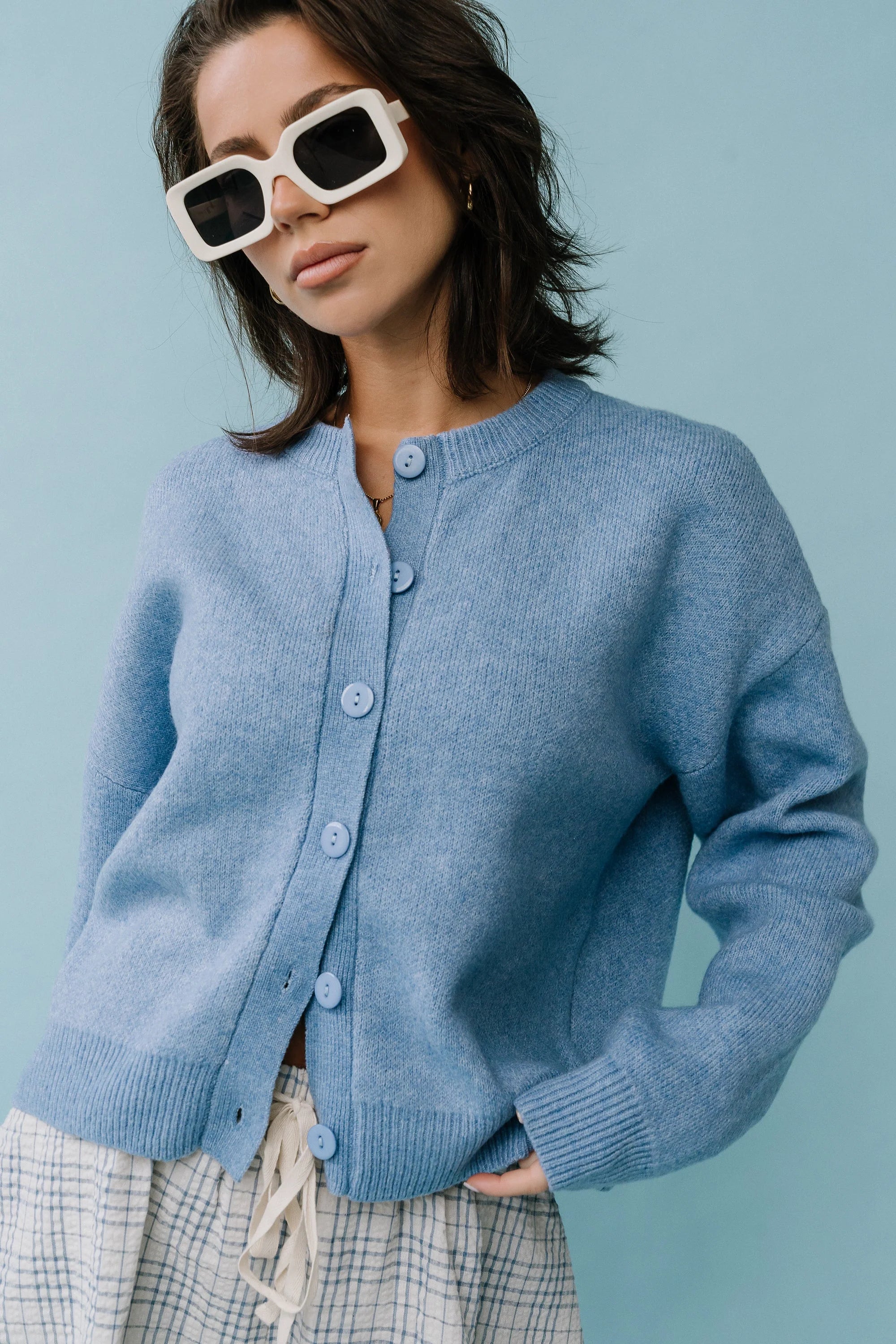 Valeria Oversized Sweater in Light Blue