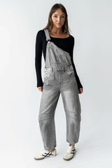 Tansy Denim Overalls in Grey