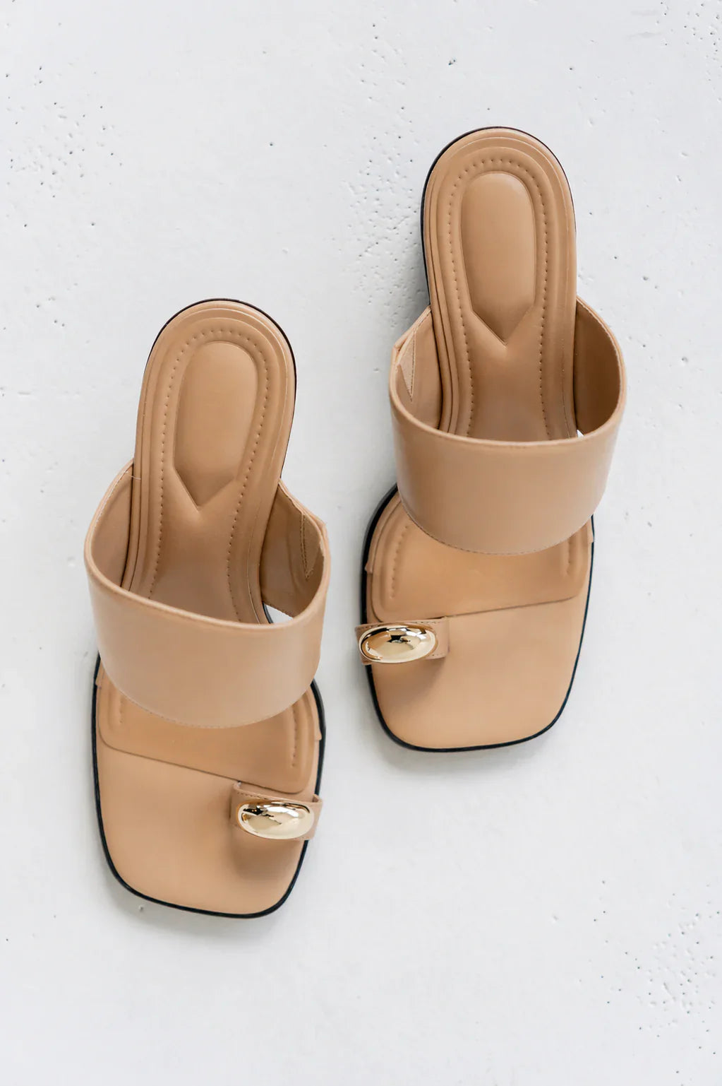 Fawn Block Heel in Nude