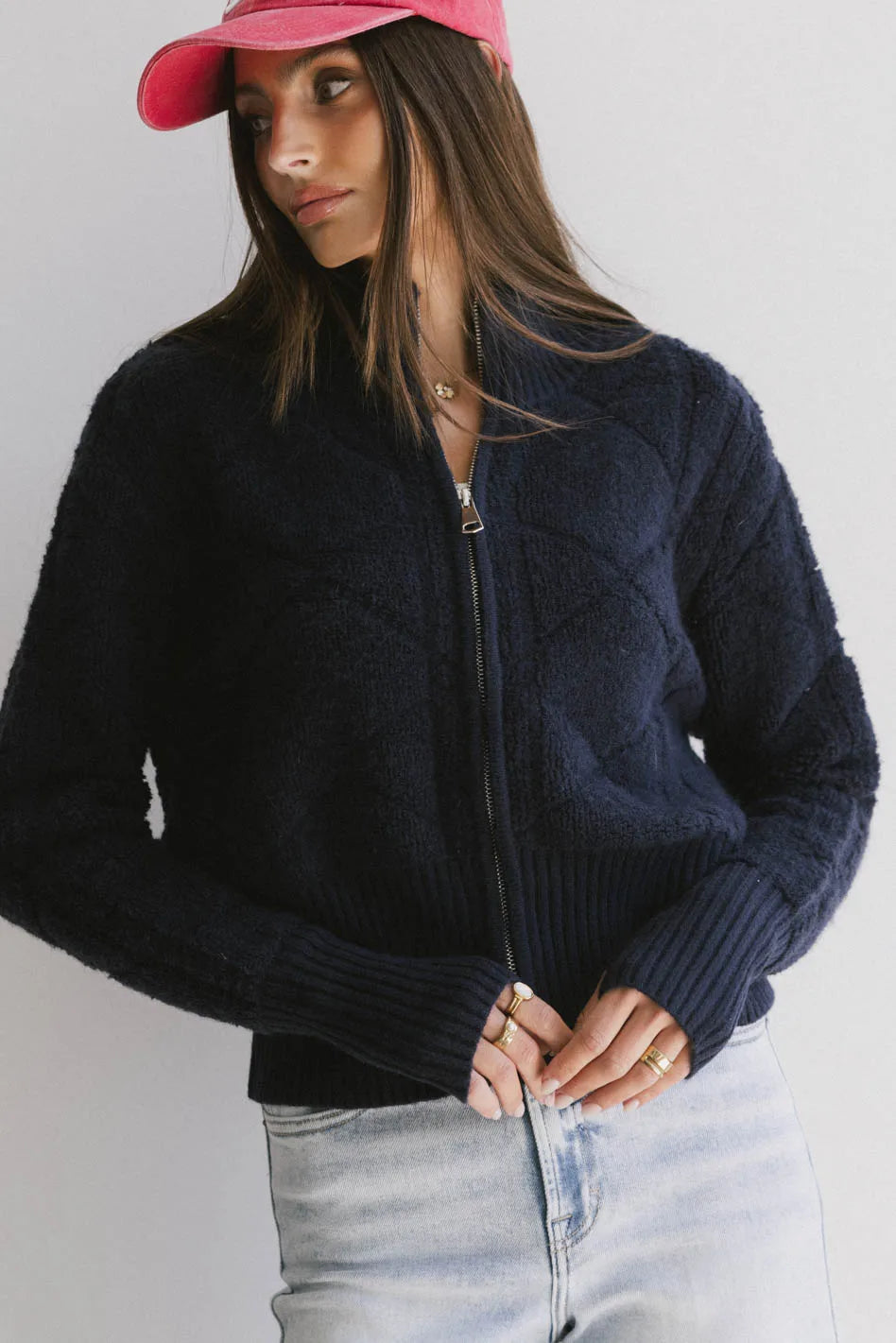 Sheena Quilted Jacket in Navy FINAL SALE