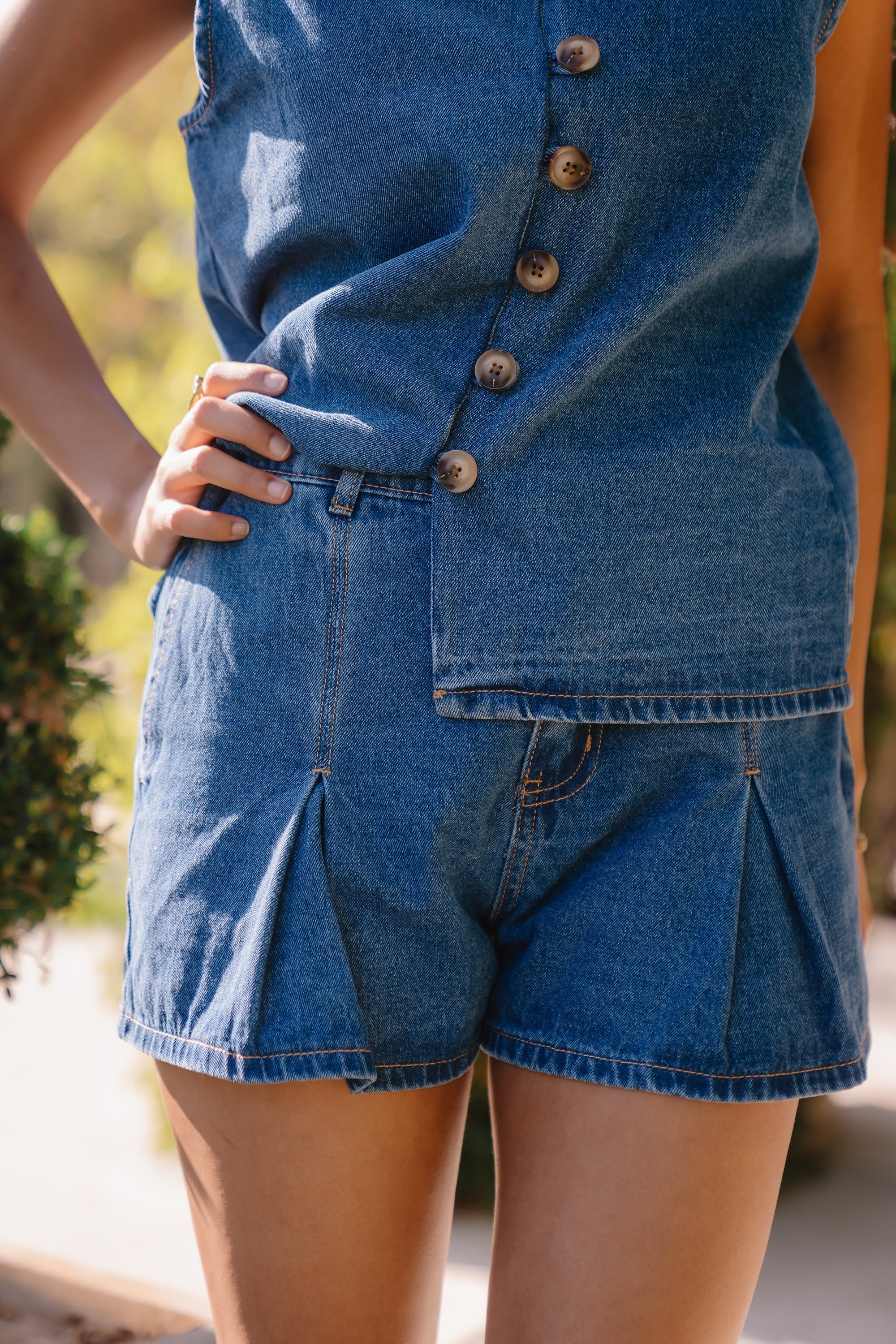 Paula Pleated Shorts