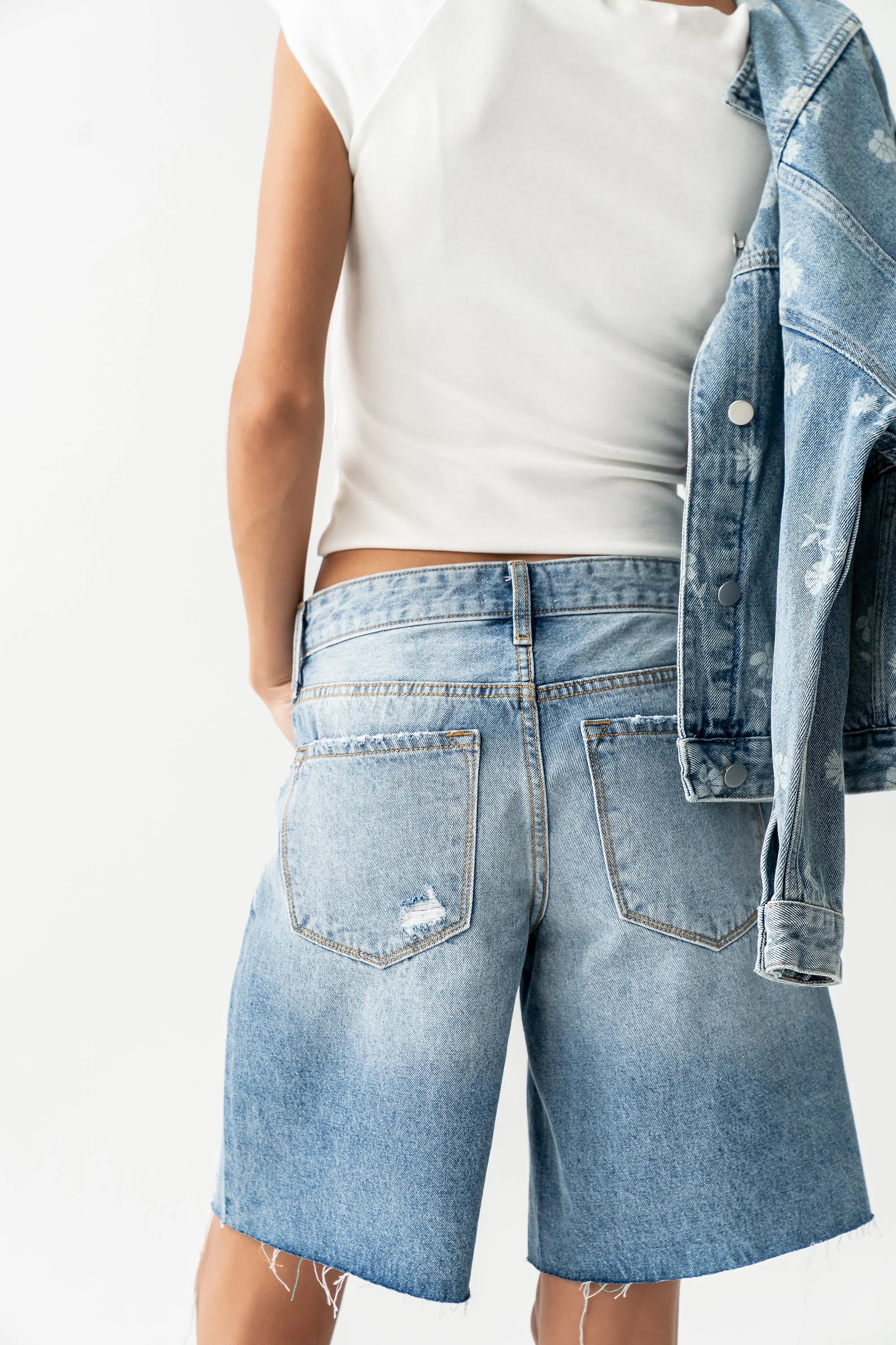 Winston Distressed Bermuda Shorts
