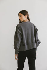 Costello Reverse Seam Crewneck in Charcoal FINAL SALE