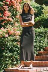 Norah Polka Dot Maxi Skirt in Black FINAL SALE