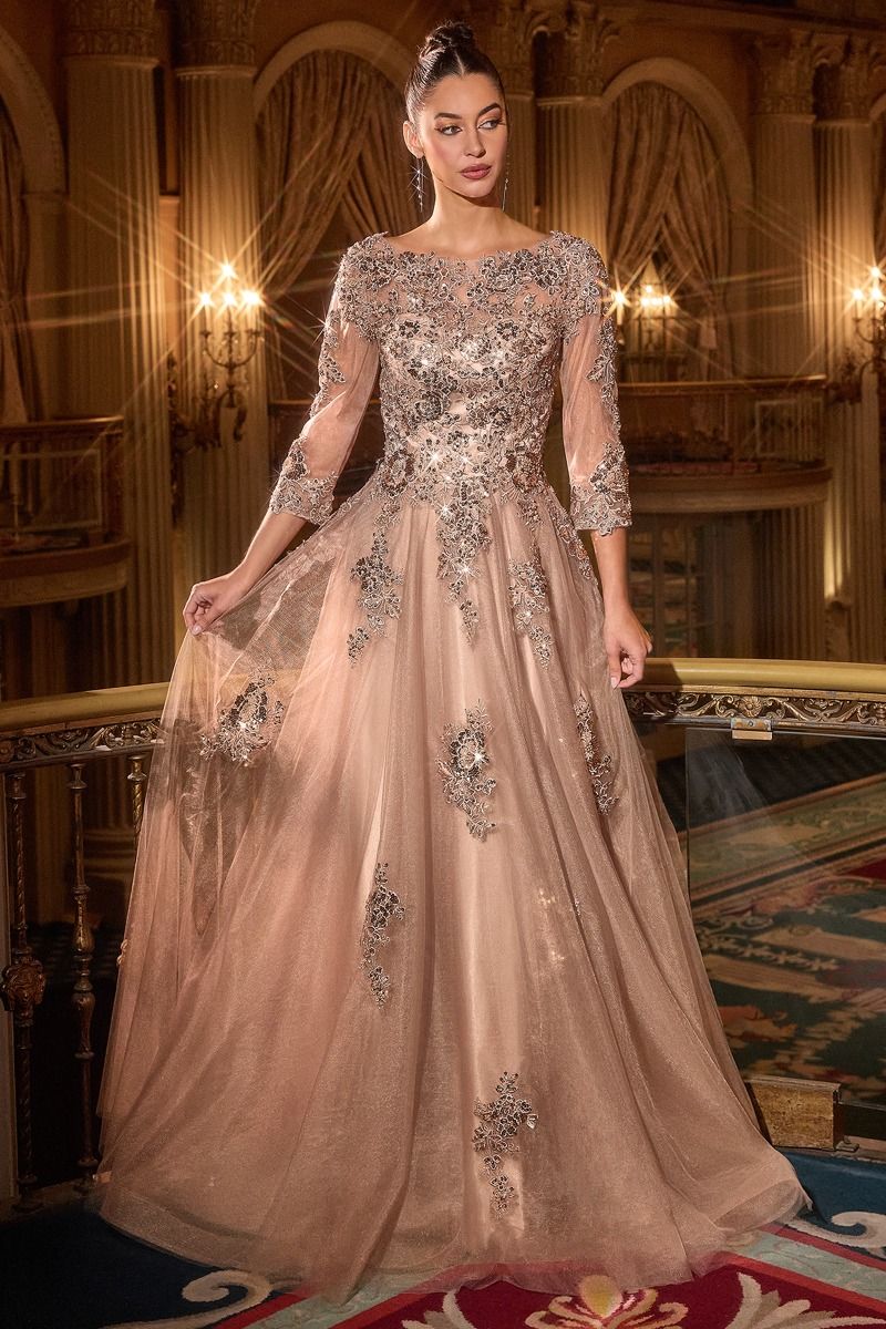 FRANCESCA GOWN BALL GOWN WITH SLEEVES