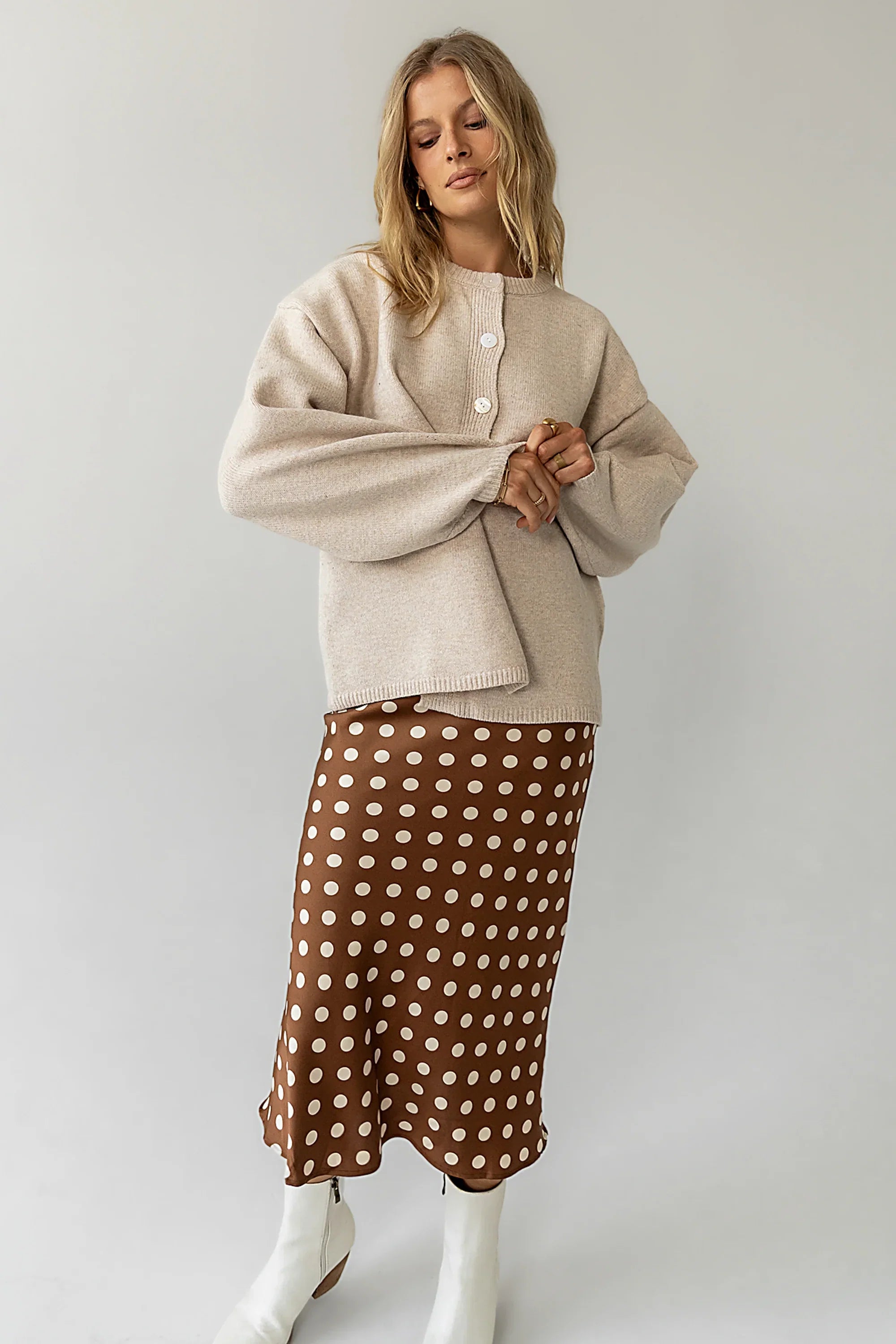 Brooke Polka Dot Midi Skirt FINAL SALE