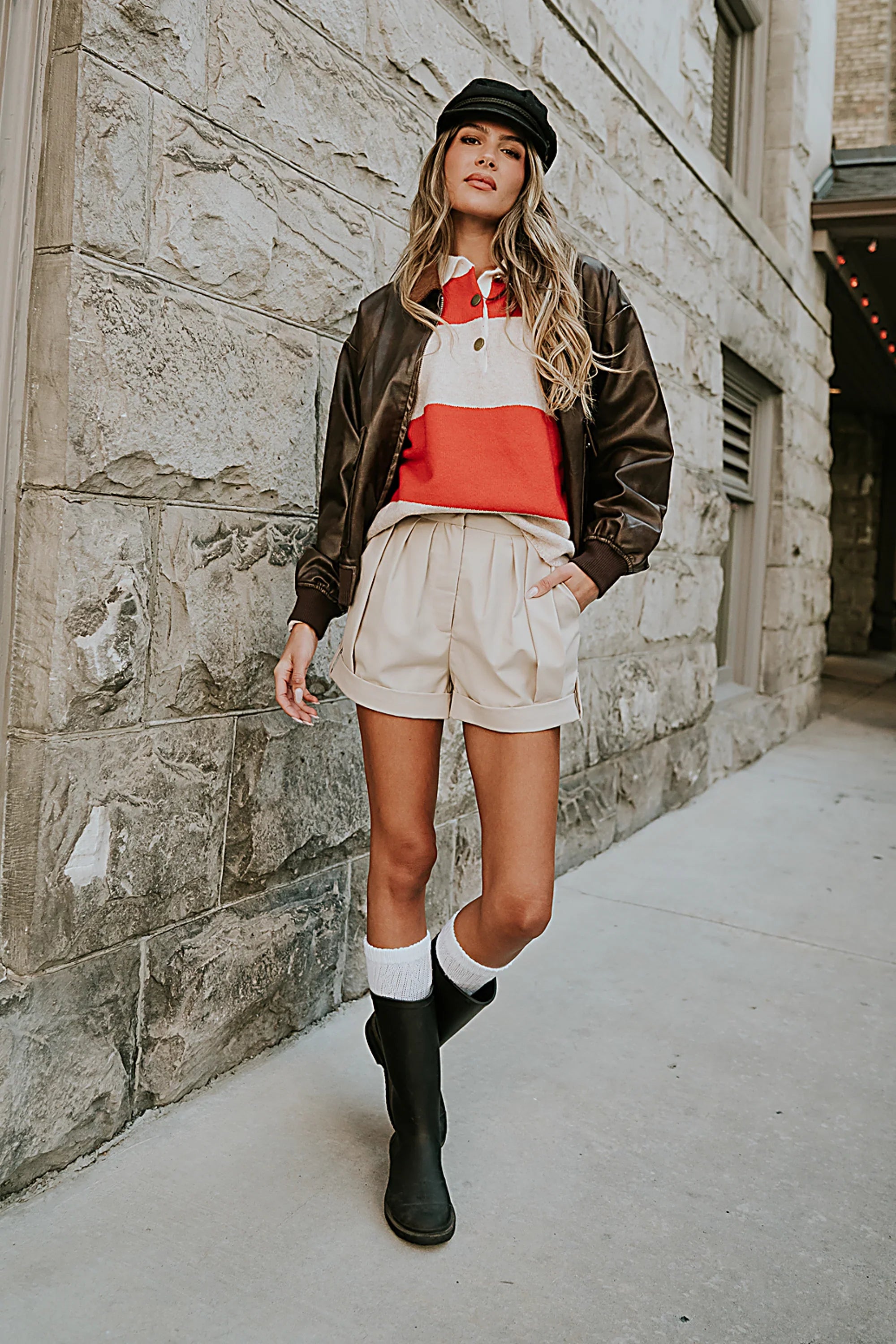 Kenzie Striped Sweater in Red FINAL SALE