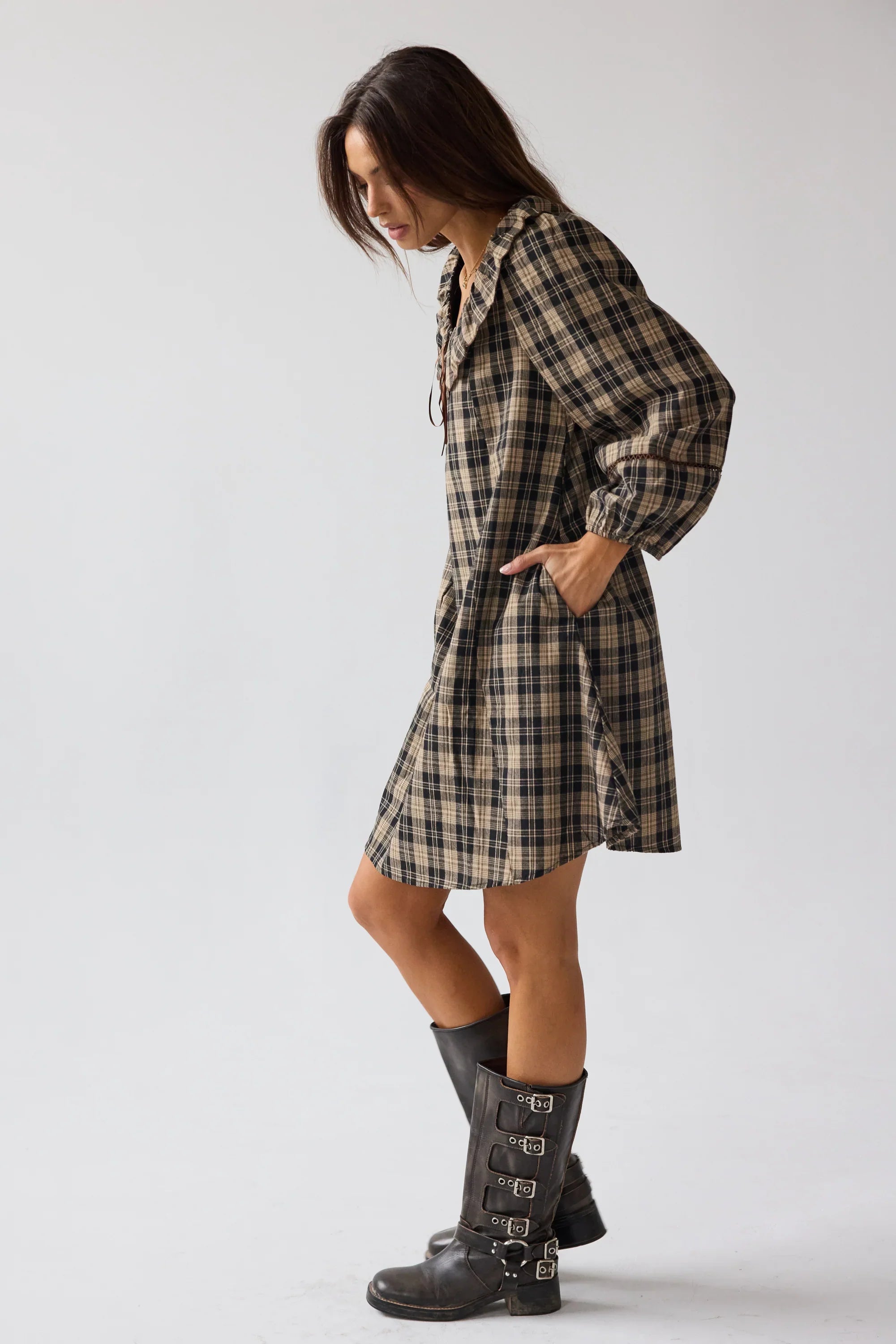 Darlene Plaid Midi Dress FINAL SALE