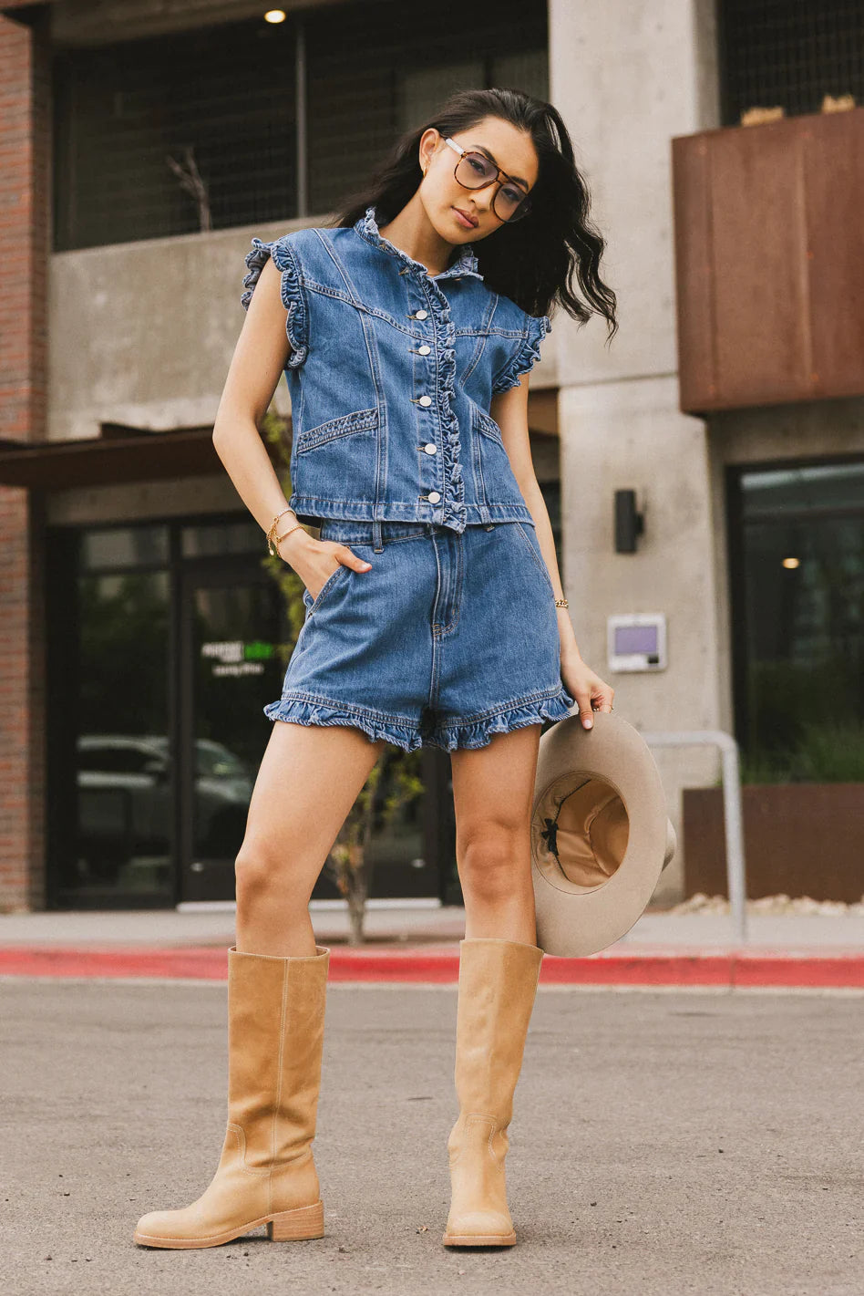 Sasha Ruffled Button Up FINAL SALE