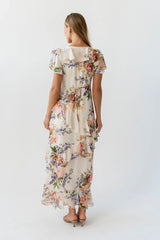 Lauren Ruffle Floral Maxi Dress