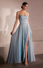 Eileen Gown Elegant Shimmer Drape Formal Dress