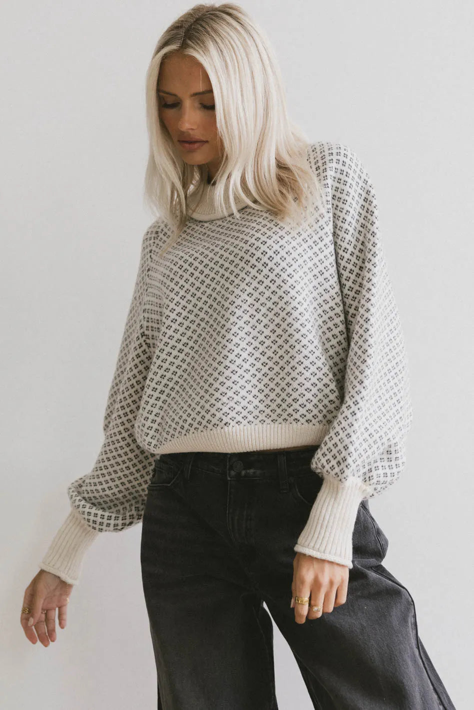 Nathalia Knit Sweater in Ivory FINAL SALE