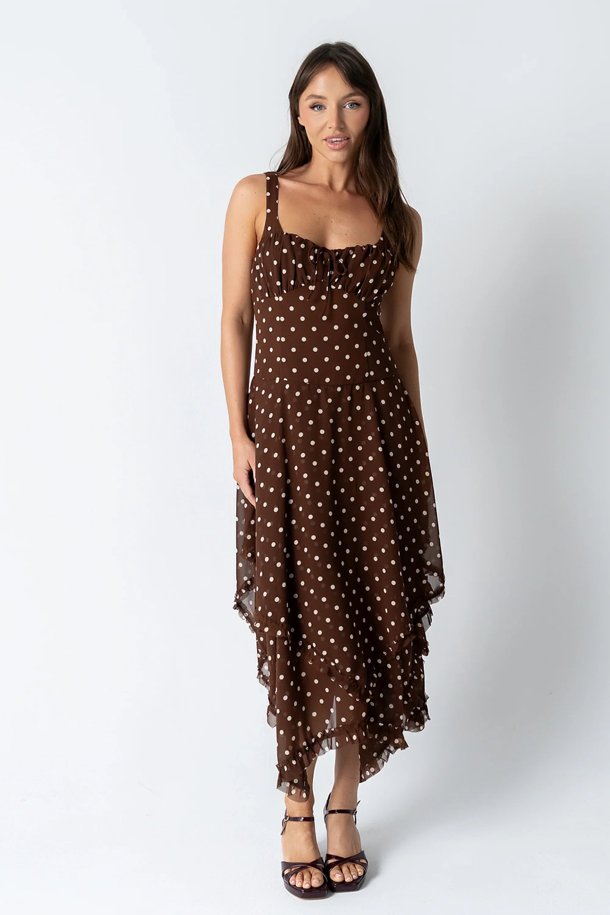 Katalina Polka Dot Maxi Dress
