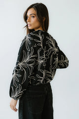 Sidney Embroidered Jacket in Faded Black