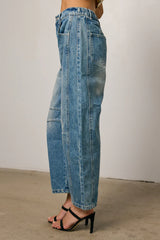 Lisette Barrel Jean in Medium Wash FINAL SALE