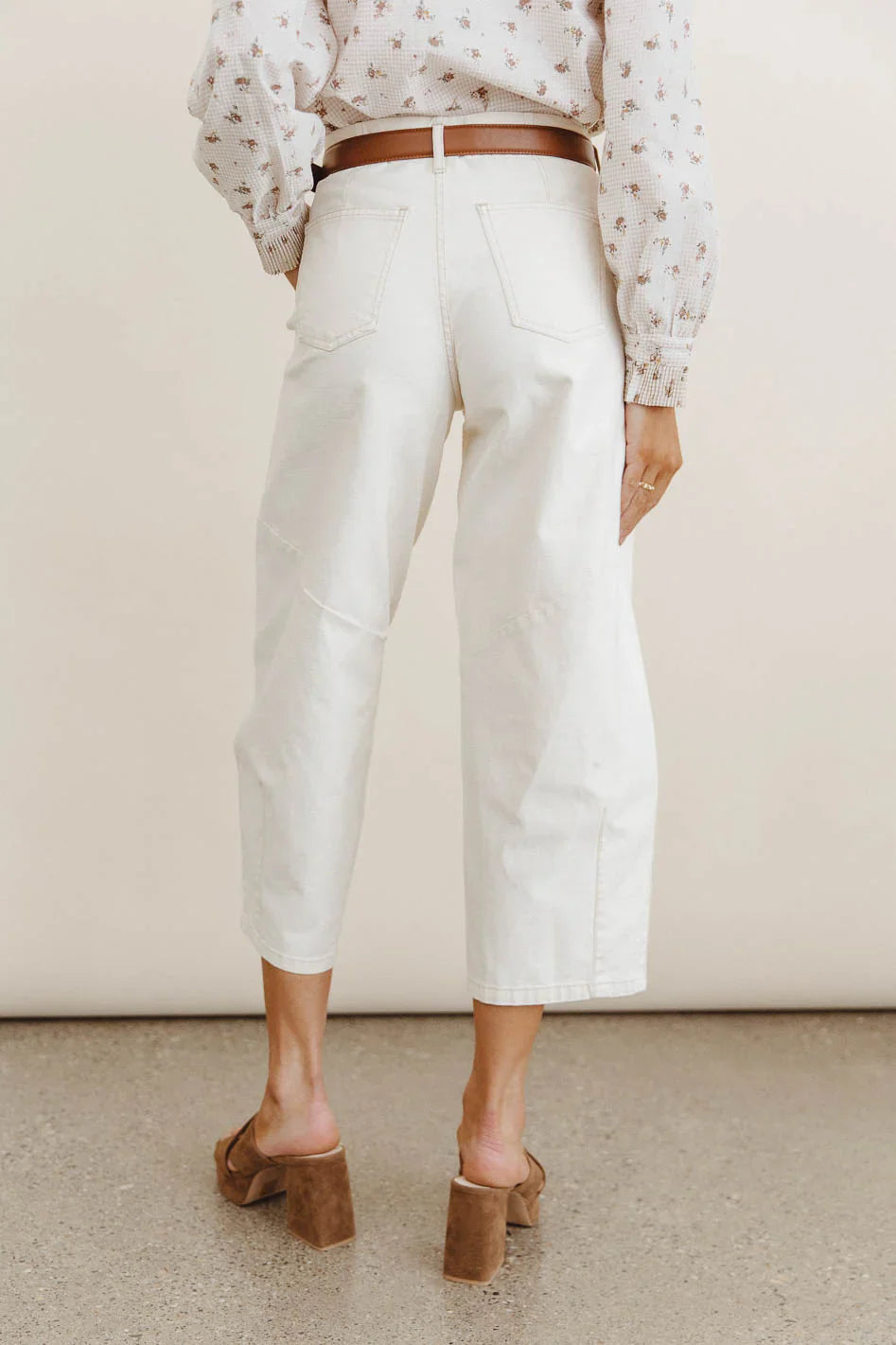 Sephrina Barrel Pants in Ecru FINAL SALE